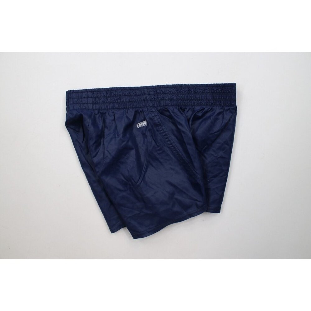 Vintage 90s Womens Small Heart University of Michigan Shorts Baggies Blue Nylon - Picture 6 of 10